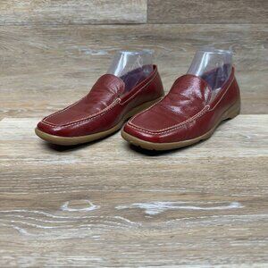 Banana Republic Red Leather Square Toe Loafer Women's See Pictures for Sizing